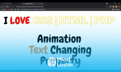 2 25 CSS Text changing Animation I Love CSS PHP HTML Free website design tutorials HINDI