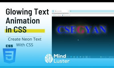 2 26 Glowing text animation in CSS Neon Text Learn CSS tutorials in Hindi
