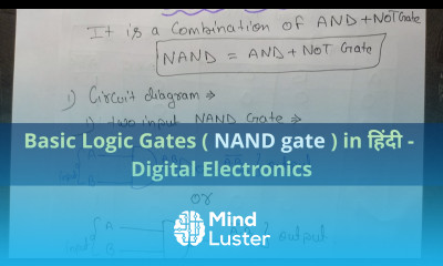 Explain NAND Gate in Hindi Circuit Diagram Truth table Logic Expression Basic logic gates