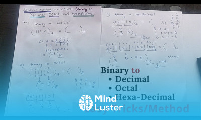Shortcut method tricks Binary to decimal octal hexadecimal conversion Hindi number system
