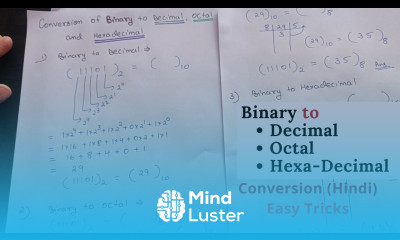 Binary to Decimal Octal and Hexadecimal Hindi Number system conversion CSE GYAN