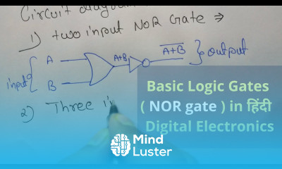 Full explain NOR Gate in Hindi Circuit Diagram Truth table Logic Expression Basic Logic gate