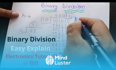 Binary division in Hindi example Binary Arithmatic Division How To divide binary numbers easily