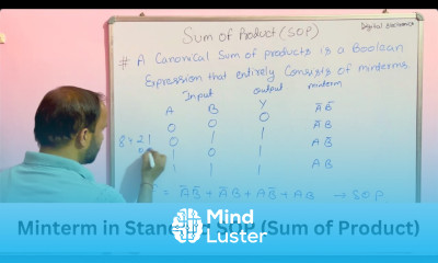 What is SOP also called as min terms Sum of Product SOP Digital Electronics Tutorials in Hindi