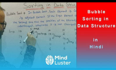 Bubble sort in data structure with example in Hindi