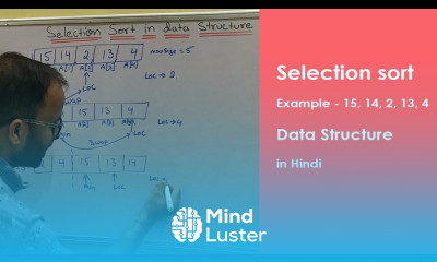Selection sort example in data structure in Hindi Sorting types