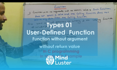 Function with No Arguments and No Return Value in C in Hindi 05 User defined Function Learn Code