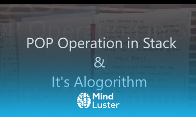 pop operation and algorithm in stack Data structure