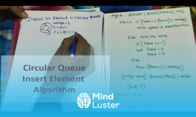 Insert an element in Circular Queue Algorithm with example in Hindi
