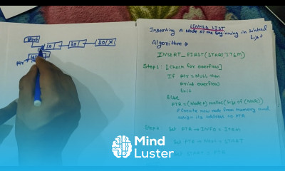 Insert node at beginning of linked list Algorithm in Hindi Data Structure