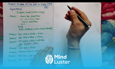 Insert node at End in linked list Algorithm in Hindi Data Structure
