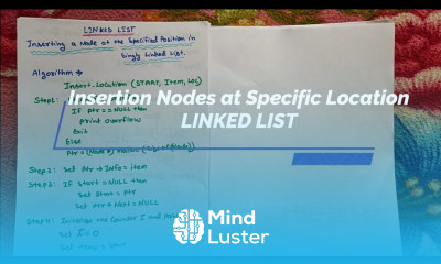Insert node at Specific Location in linked list Algorithm in Hindi Data Structure