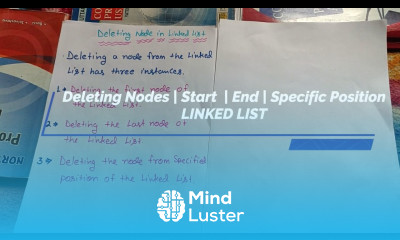 Delete node in linked list Start End Specific Position Data Structure