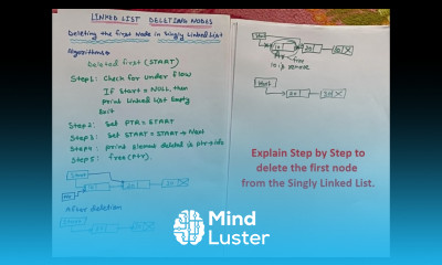 Delete first node from Singly Linked List Algorithm Data Structure