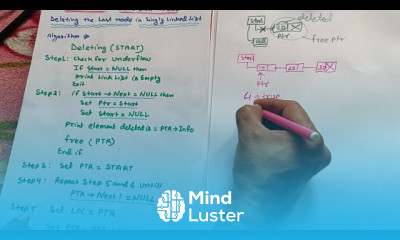 Delete last node from Singly Linked List Algorithm Data Structure