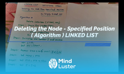 Delete a node from Specific Position Singly Linked List Algorithm Data Structure CSE Gyan