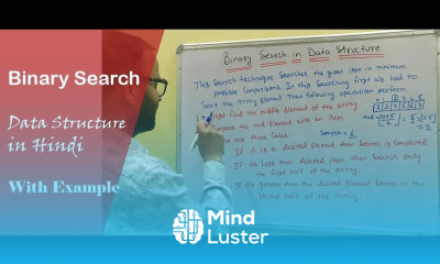 Binary Search in Data structure Hindi with Algorithm Example CS gyan