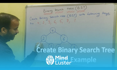 Create Binary Search Tree BST with example Data structure Hindi