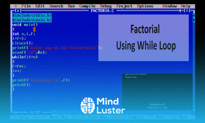 Factorial of a Number in C using while Loop in Hindi