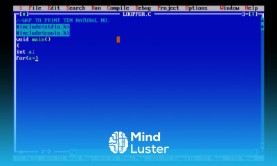 Simple Program WAP to Print Ten Natural Numbers For Loop c Programming