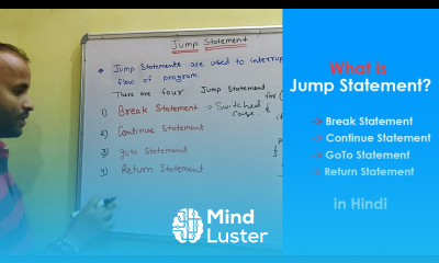Jump statements in c language in hindi C programming