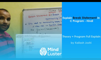 Break Statement in C programming in Hindi Jump statement