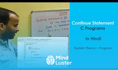 Continue statement in C programming in Hindi Theory Program Explain