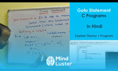 Goto Statement in C programming in Hindi with example Theory Program Explain