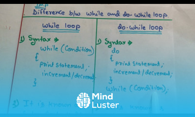 Difference between While and Do while loop in Hindi C Programs