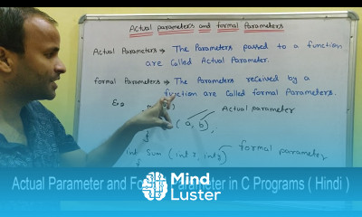What are Actual parameter and Formal parameter in C Programs with example Learn Code