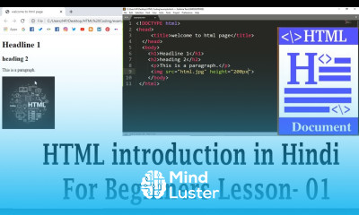 Introduction to HTML in Website how to create and run HTML file Html Page Structure 01