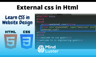 2 3 External CSS in html with example CSS Type Website designing CSS Tutorials