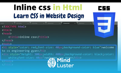2 5 Inline CSS in html example CSS Type learn free Website designing CSS Tutorials