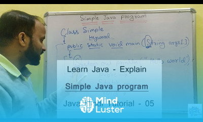 Explain first Java program 05 Theory print Hello World Learn Java