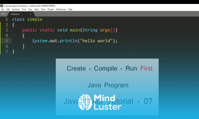 How to run first Java program in Hindi 07 Hello World Java Tutorials Learn Java