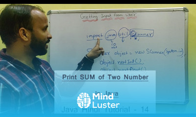 Getting Input from user Print sum of 2 Number 14 Java tutorial for beginners
