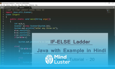 If else ladder in java example in Hindi 20 Java Tutorial CSE Gyan