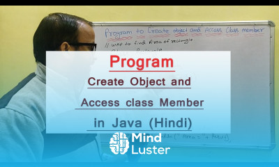 Program to Create object Access class member in Java Programming Hindi 30