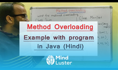 Method Overloading in Java Hindi with example program 34