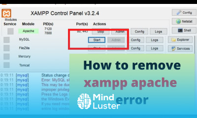 How to remove Xampp error XAMPP MySQL and phpMyAdmin don t work