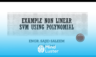 Non Linear Support Vector Machine Polynomial Kernel step by step numerical example