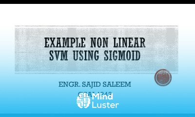 Non Linear Support Vector Machine Sigmoid Kernel step by step numerical example