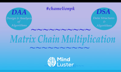 Matrix Chain Multiplication Example Urdu Hindi