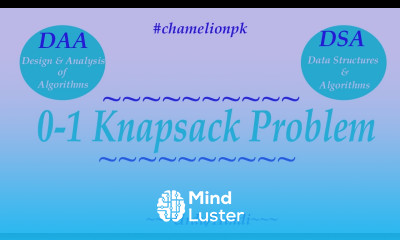 0 1 Knapsack Problem Dynamic Programming Example Urdu Hindi