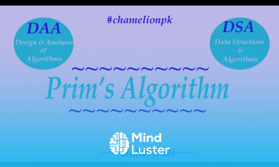 Prims Algorithm MST Example Urdu Hindi