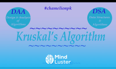 Kruskals Algorithm MST Example Urdu Hindi