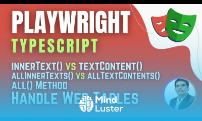 Playwright with TypeScript Ways to Extract Text from Page Elements Handle Web Tables Session 9
