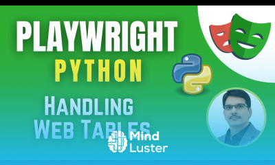 Playwright with Python Pytest Handling Web Tables Session 8
