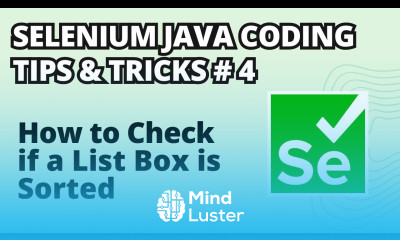 Selenium Java Coding Tips Tricks 4 How to Check if a List Box is Sorted