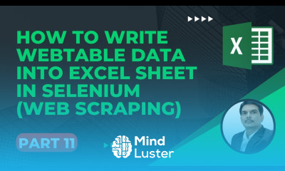 Apache POI Tutorial Part11 How To Write WebTable data into Excel Sheet in Selenium Web Scraping